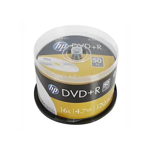 HP DVD+R | 4.7GB | x16 | cake 50 | 12cm | bez możliwości nadruku