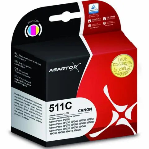 Tusz AS-C511C Kolor do drukarek Canon (Zamiennik Canon CL-511) [9ml]