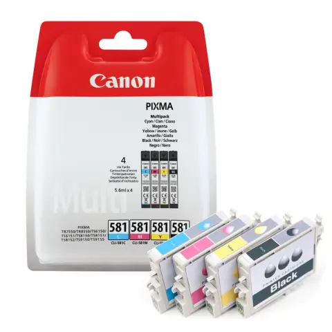 Zestaw tuszy Canon CLI-581 - Tusze do Canon TR-7550, TR-8550, TR-6150, TR-5161 ...
