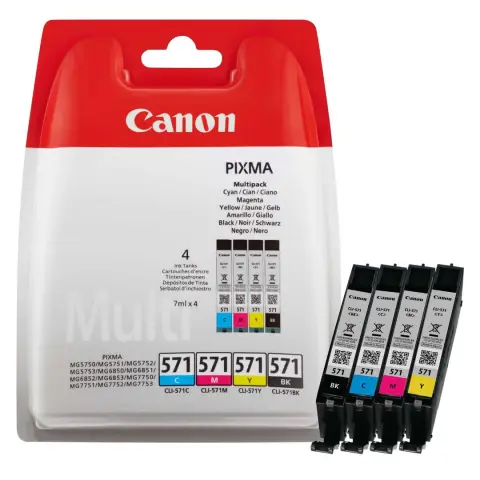 Zestaw tusz CLI-571CMYK - Komplet tuszy do Canon MG7750, MG7752, MG7753