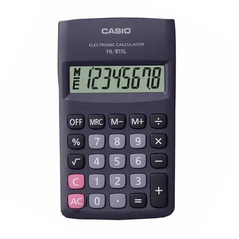 Casio kalkulator HL-815L-BK-S | kieszonkowy | 8 miejsc | Czarny-5194679