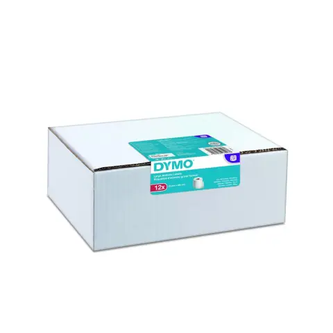 Dymo etykieta do drukarek biała, papierowa, 89mm x 36 mm | 12 sztuk-4093039