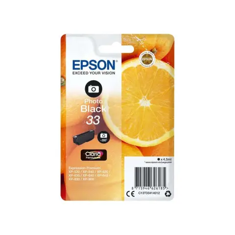 Tusz  Epson  photo  black , Claria  T33  Premium Ink