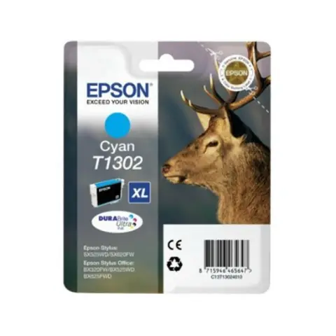 Tusz Epson T1302   do Stylus   BX-525WD/535WD, SX620FW | 10,1ml | cyan