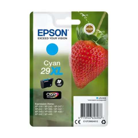 Tusz Epson T29XL / C13T29924012 Cyan do drukarek (Oryginalny) [6.4ml]