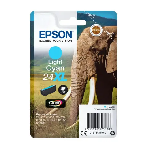 Tusz Epson T2435 XL do XP-750/850 | 9,8ml |   light cyan