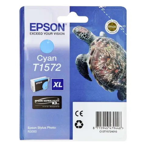 Tusz Epson T1572 Cyan do drukarek (Oryginalny) [25.9ml]