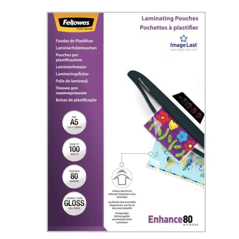 Folia do laminowania Fellowes  A5 80 mic