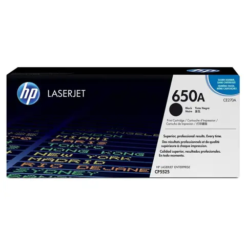 Toner HP 650A / CE270A Black do drukarek (Oryginalny) [13.6k]