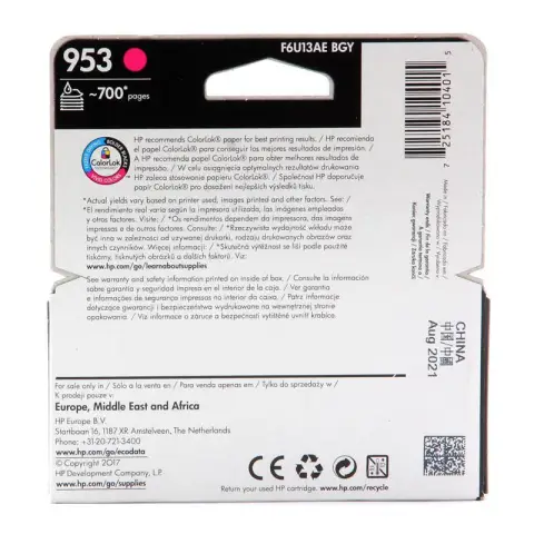 Tusz HP 953 do OfficeJet Pro 8210/8710/8715/8720/8725 | 630 str. | magenta-6858142