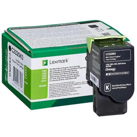Lexmark C2320K0 - Toner czarny do Lexmark MC2325adw, MC2425adw, MC2535adwe, MC2640adwe, C2325dw, C2425dw, C2535dw