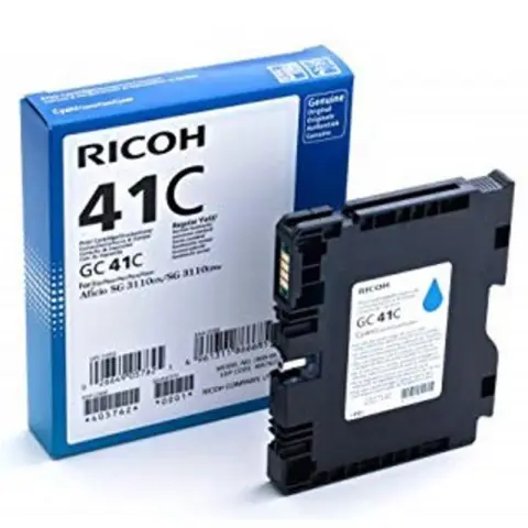 Tusz Ricoh GC 41C / 405762 Cyan do drukark (Oryginalny) [2.2k]