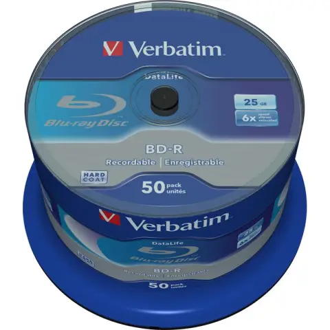 Verbatim BluRay BD-R SL | 25 GB | x6 | 50 szt.|  DATALIFE-3833240