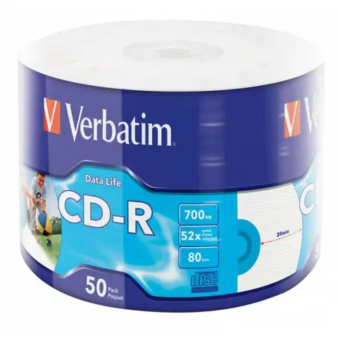 PŁYTY CD-R VERBATIM 700MB EXTRA PROTECT PRINTABLE WRAP