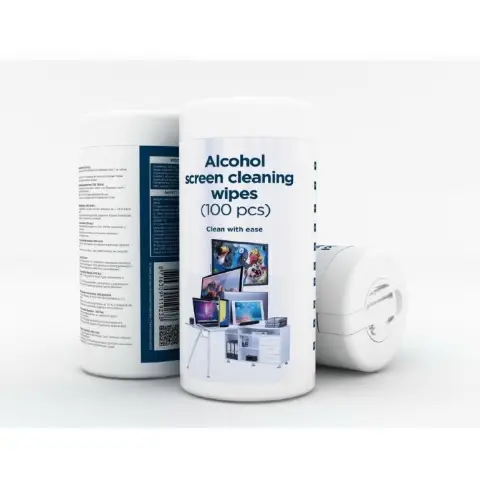 GEMBIRD CHUSTECZKI CZYSZCZĄCE W TUBIE LCD/TFT 100 SZTUK (70% ALKOHOLU IZOPROPYLOWEGO)-7121771