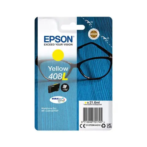 Epson 408L T09K4 - Tusz żółty do Epson WorkForce Pro WF-C 4310DW, WF-C 4810DTWF