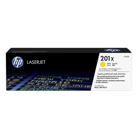 Toner HP 201X / CF402X Yellow do drukarek (Oryginalny) [2.3k]