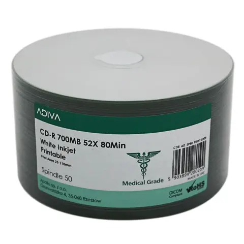 Płyty Adiva Medica CD-R 700MB 53X Printable - 50szt.