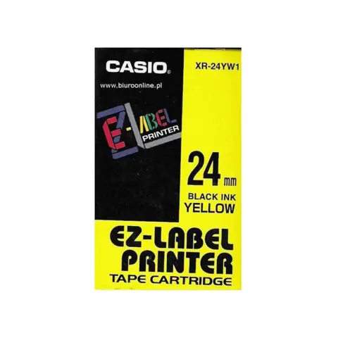 Casio taśma do drukarek etykiet do KL-430/780 | 24mmx8m | żółta/czarny druk
