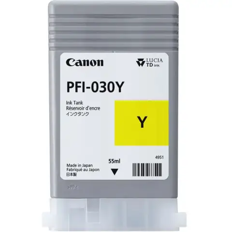 Canon PFI-030Y - Tusz żółty do Canon imagePROGRAF TA-20, TA-30, TA-240, TA-340