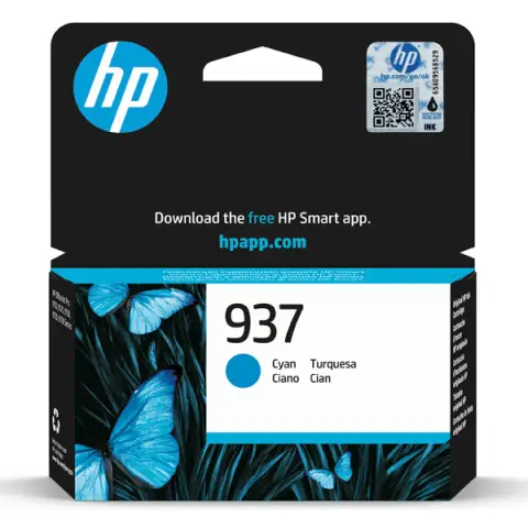 Tusz HP 937 cyan - Tusz 4S6W2NE do HP OfficeJet Pro 9100, 9110, 9117, 9120, 9122, 9123, 9125, 9128, 9130, 9132, 9133, 91