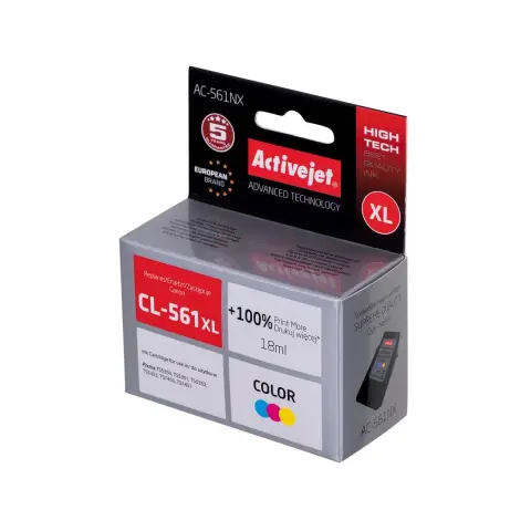 Activejet AC-561NX Tusz (zamiennik Canon CL-561XL; Supreme; 18 ml; kolor: Cyjan, magenta, Żółty)-8148609