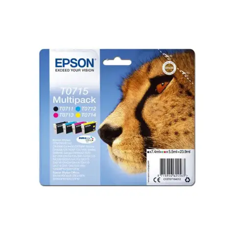 Zestaw tuszy  Epson  T0715  do  D78  DX-4000/4050/5000/5050/6000 | 23,9ml | CMYK
