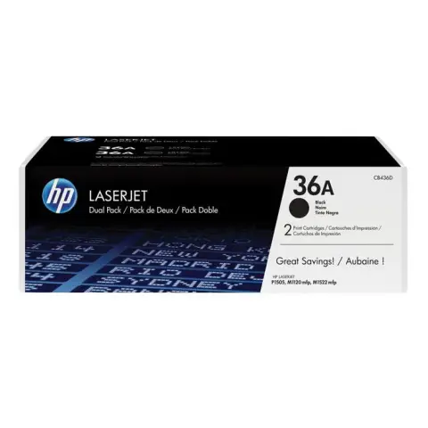 Zestaw dwóch tonerów HP 36A do LaserJet P1505, M1120/1522 | 2x2 000 str. | black-4163338