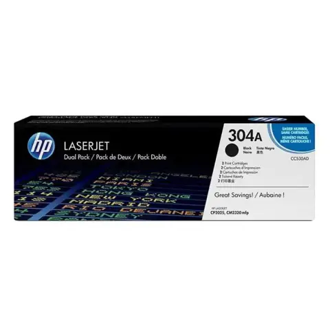 Toner HP 304A / CC530AD Czarny do drukarek HP (Oryginalny) [2x3.5k] - 2 Pack