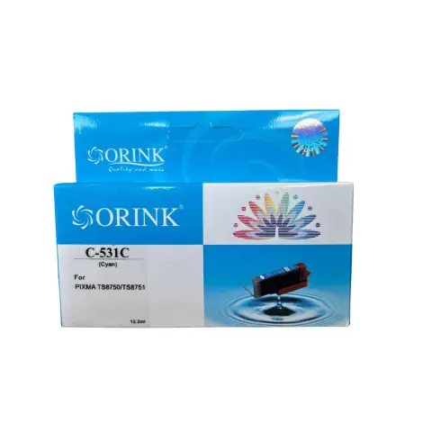 Tusz cyan 531 do Canon TS-8751, TS-8750, TS-8700, TS-8552, TS-8551, TS-8550, TS-8500 - Zamiennik CLI-531C 6119C001