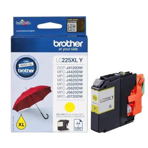 Tusz Brother LC225XL Y Yellow do drukarek (Oryginalny)