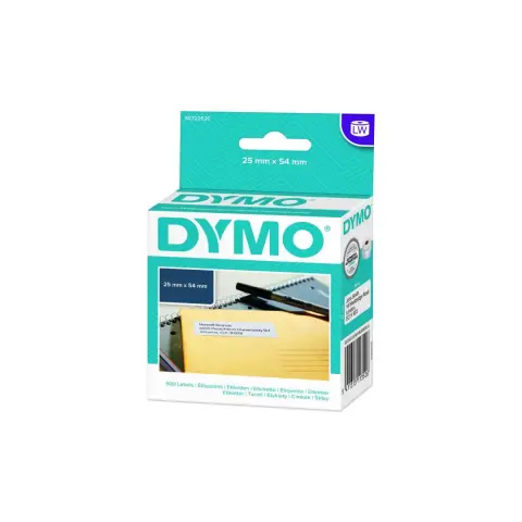 Etykiety 11352 / S0722520 do drukarek Dymo - Biała, papierowa - 54x25mm