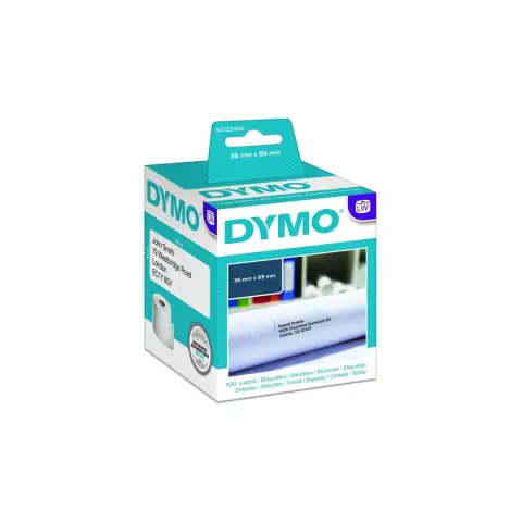 Etykiety 99012 / S0722400 do drukarek Dymo - Biała, papierowa - 89x36mm