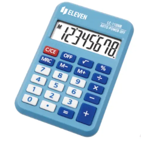 Eleven kalkulator kieszonkowy 8-pozycyjny niebieski LC110NR-BL