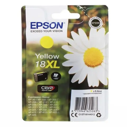 Epson T1814 - Tusz żółty 18XL do Epson Expression Home XP-30, XP-33, XP-100, XP-102, XP-200, XP-202, XP-205 ...