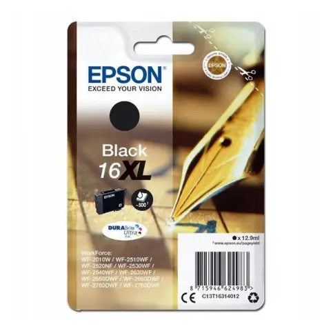 Tusz Epson T1631 XL  do  WF-2520NF/2530WF/2510WF | 12.9ml | black