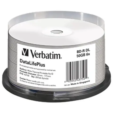 Verbatim CD-R | 700MB | x52 | 50szt |  WIDE SILVER THERMAL NO ID-3833257