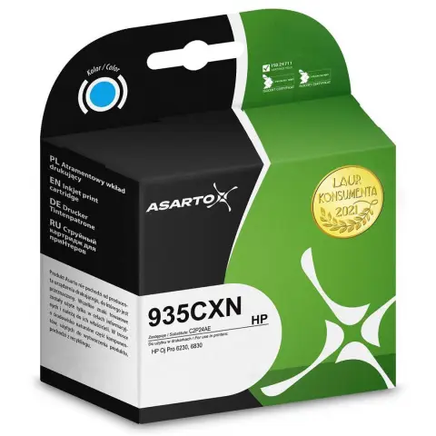 Tusz Asarto do HP 935CXN | C2P24AE | 825 str. | cyan-4439644