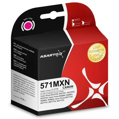 Canon CLI-571MXL zamiennik - Tusz CLI571MXL magenta do Canon MG5700, MG5750, MG5751, MG5752, MG5753, MG6800, MG6850, MG6