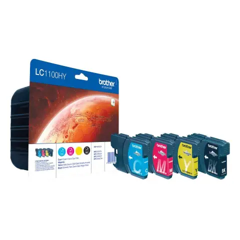 Tusz Brother LC1100HY-VALBP CMYK do drukarki (Oryginalny) -4-Pak