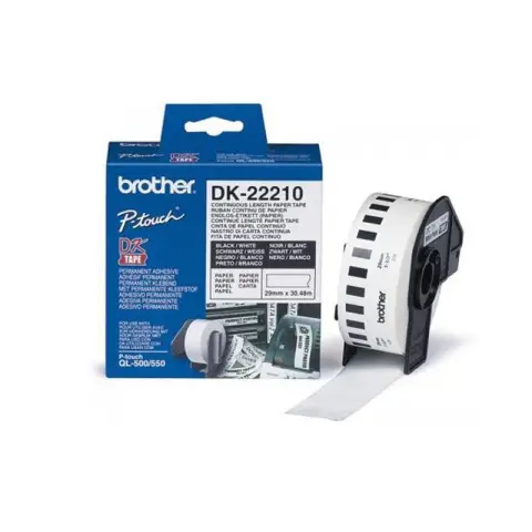 Taśma Brother DK-22210 (black on white)  29mm/30m