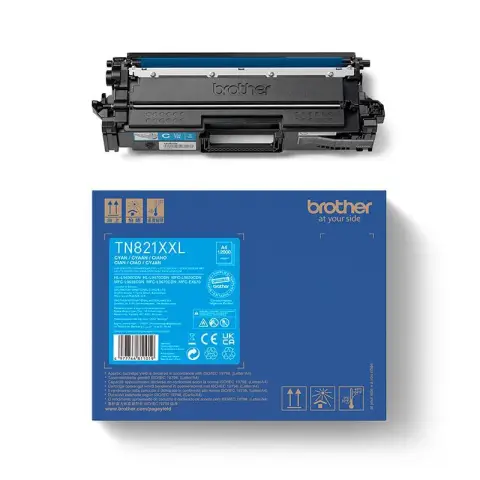 Brother TN821XXLC - Toner cyan XXL do Brother HL-L9400, HL-L9430, HL-L9470, MFC-EX670, MFC-L9600, MFC-L9630, MFC-L9635,