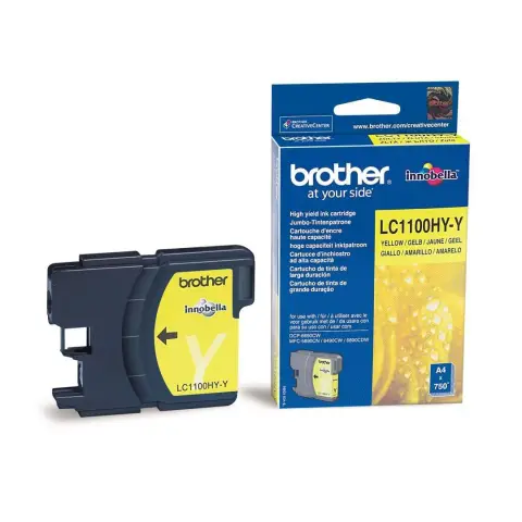 Tusz Brother LC1100HY-Y Yellow do drukarek (Oryginalny) [10.1ml]