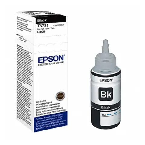 Tusz Epson T6731 Black do drukarek (Oryginalny) [70 ml]