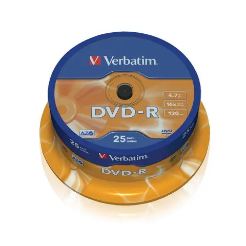 Płyty DVD-R VERBATIM 43522 4.7GB 16x - Cake Box - 25szt.