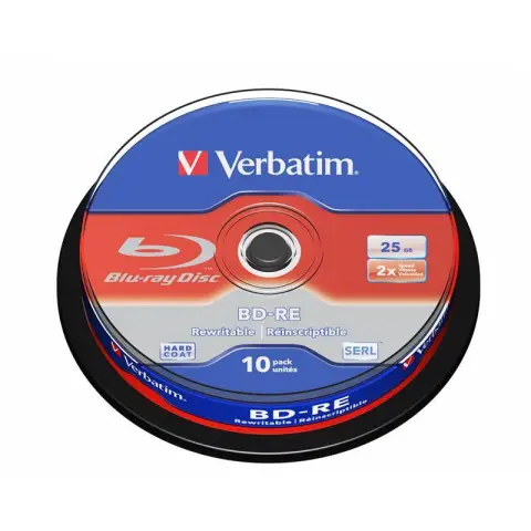 Verbatim BluRay BD-RE  | 25 GB | x2 | 10 szt.| SINGLE LAYER-3833275
