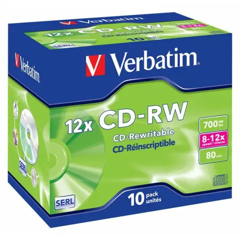 Verbatim CD-RW | 700 MB | x12 | 10szt-3833259