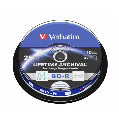 Verbatim BluRay M-DISC BD-R | 25 GB | x4 | 10 szt.| Inkjet Printable-5105793