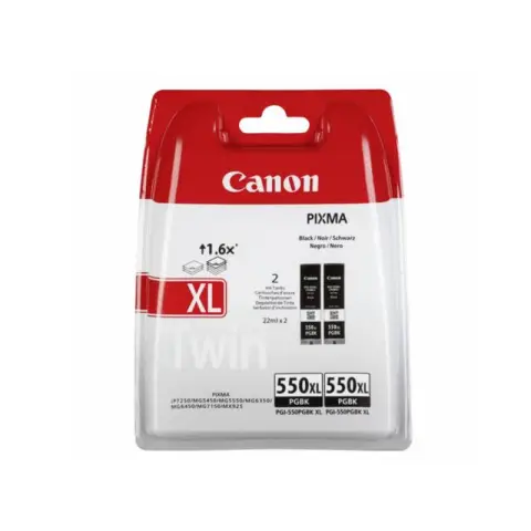 Tusz Canon PGI-550PGBK XL iP8750/iX6850 | 2x22ml | bk | blistr z ochroną