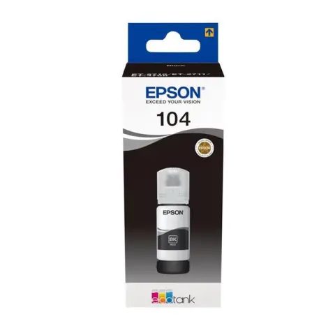 Oryginalny Tusz w butelce Black Epson 104 (T00P1, C13T00P140)